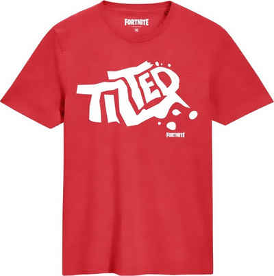 Fortnite T-Shirt »FORTNITE T-SHIRT Tilted Herrengrößen SM L XL Rot Jugendliche + Erwachsene Epic GAMES Logo Shirt red«