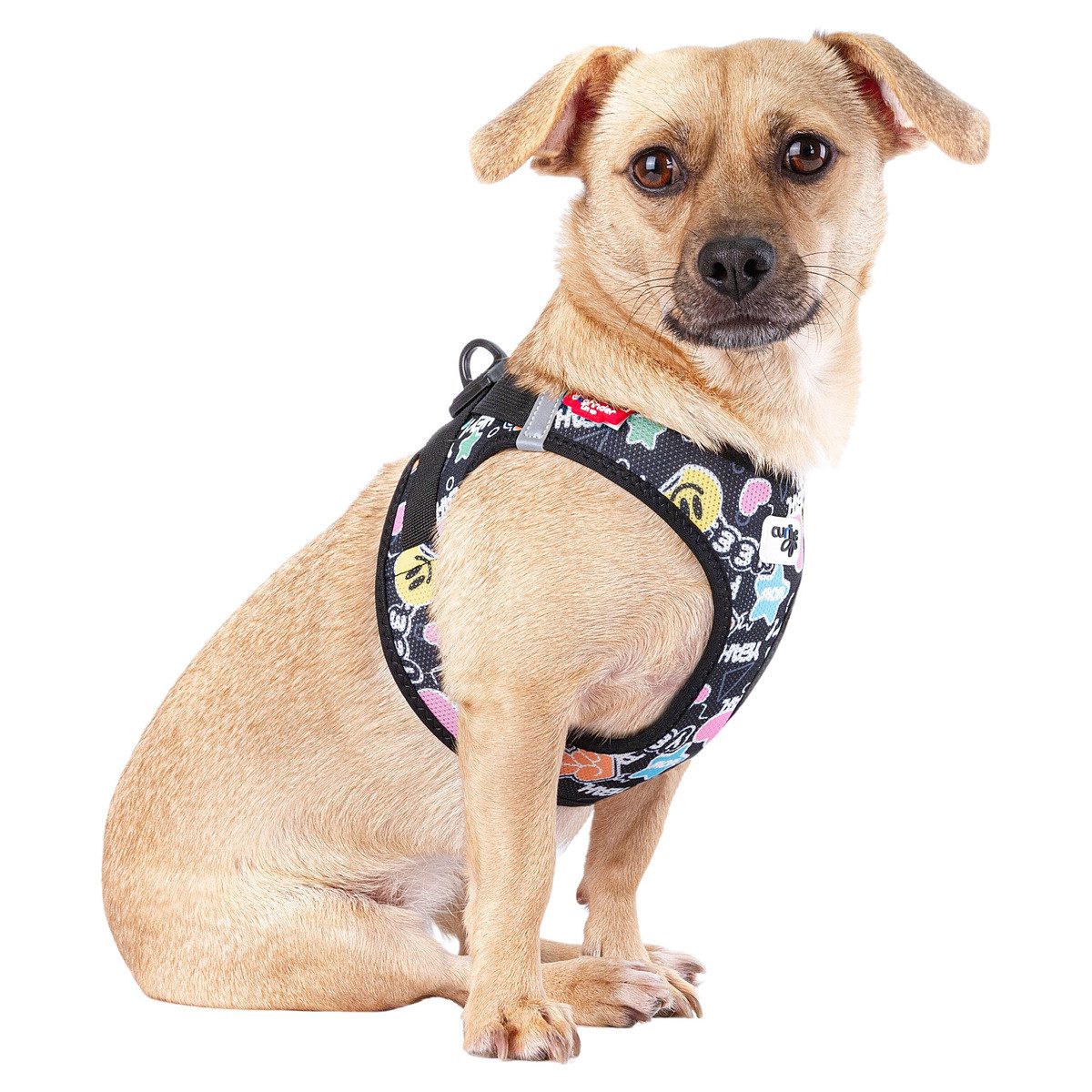 Curli Hunde-Geschirr Clasp Vest Geschirr Limited Edition 25 Comic Black günstig online kaufen