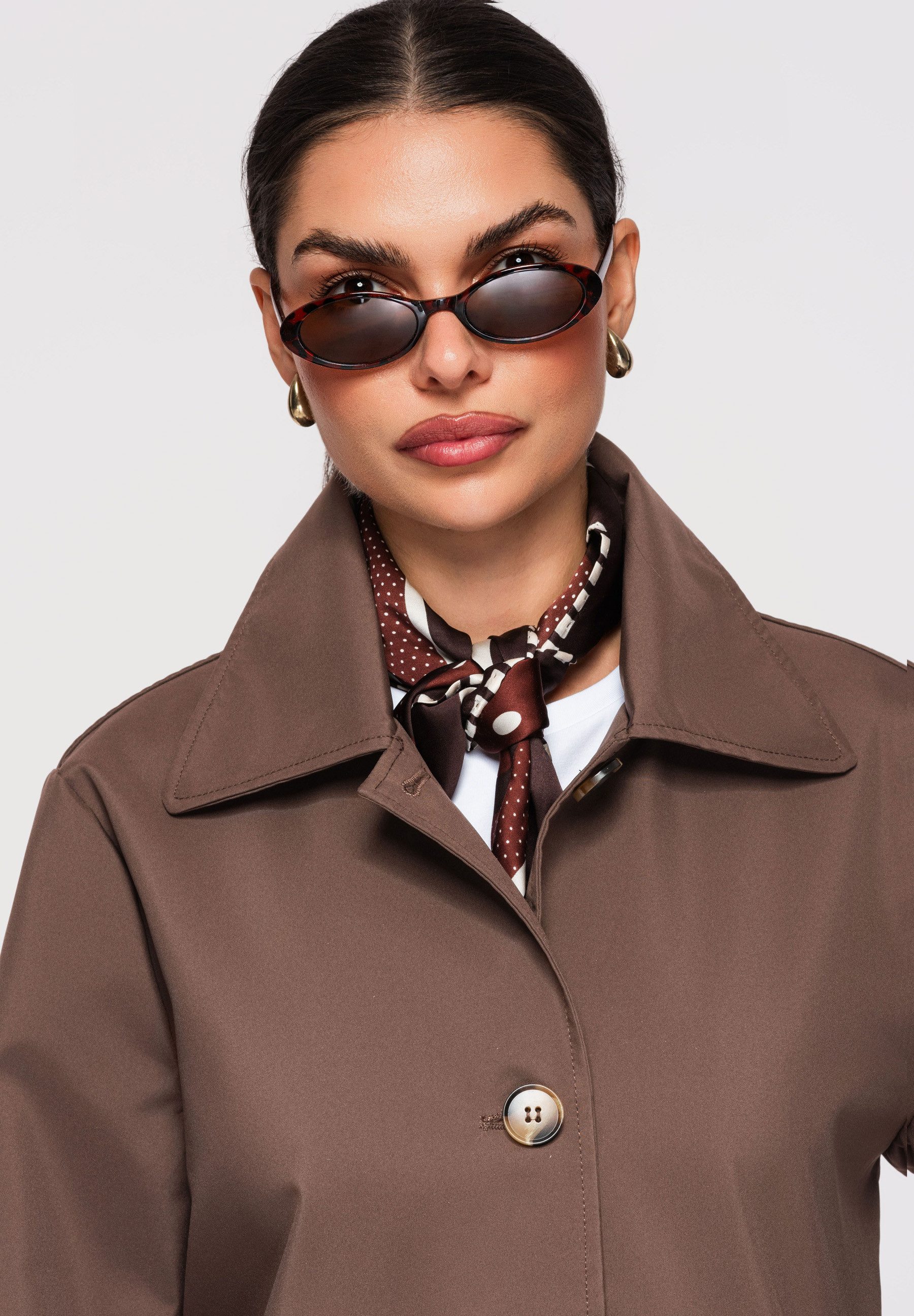 OMBRE Trenchcoat Damenmantel in Hüftlänge im klassischen Trenchcoat-Stil Da günstig online kaufen
