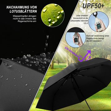 CALIYO Taschenregenschirm Regenschirm Taschenschirm Öffnen und Schließen automatisch, Klein, leicht, stark, winddicht und sturmfest für Herren und Damen