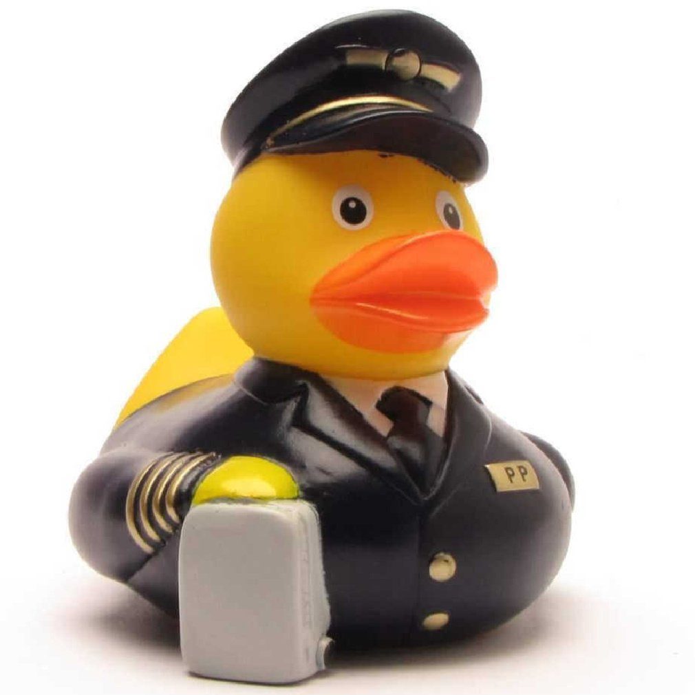 Duckshop Badespielzeug Badeente Quietscheente Pilot 