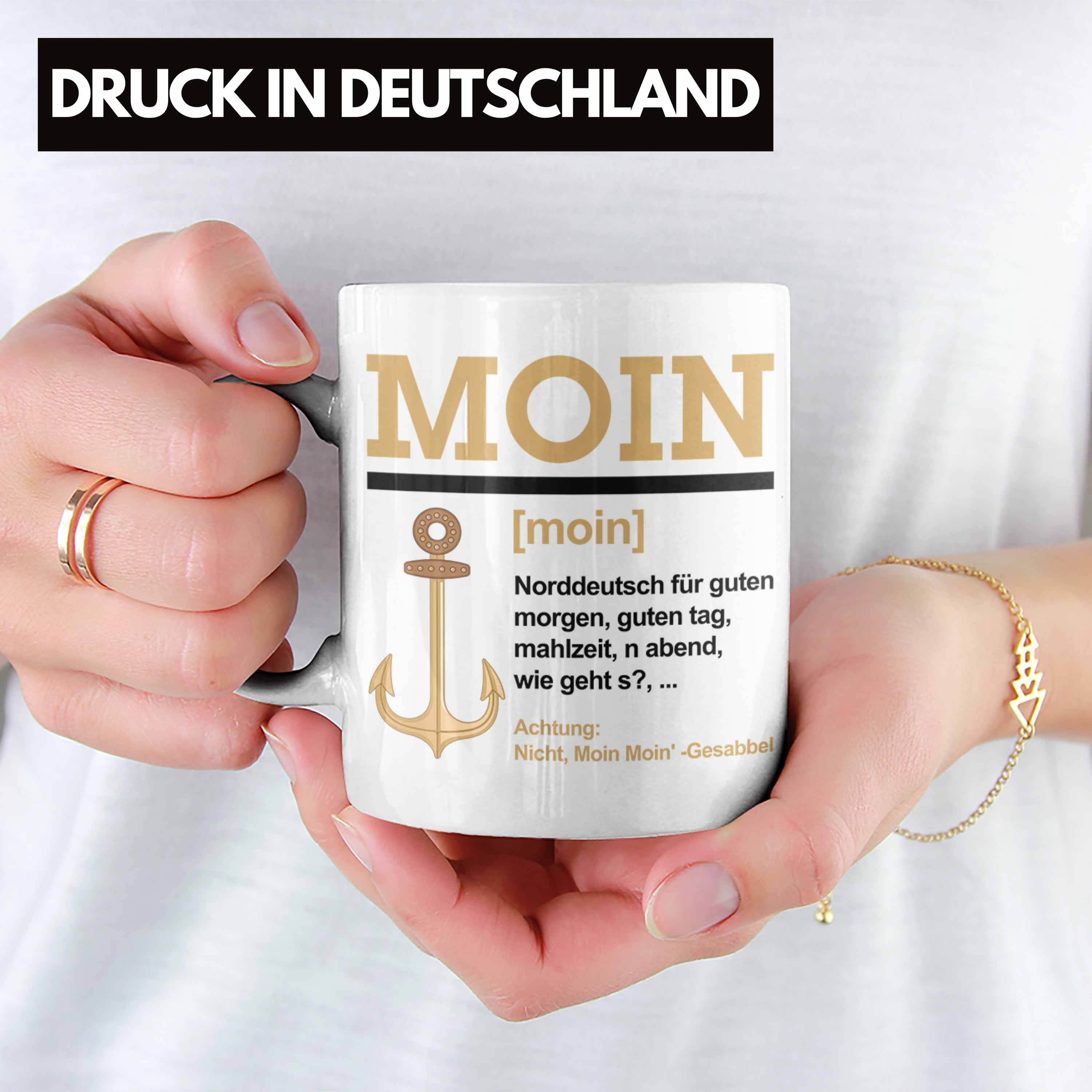 Kaffeetasse Moin Tasse Slang Tasse Geschenk Norddeutschland Trendation Weiss