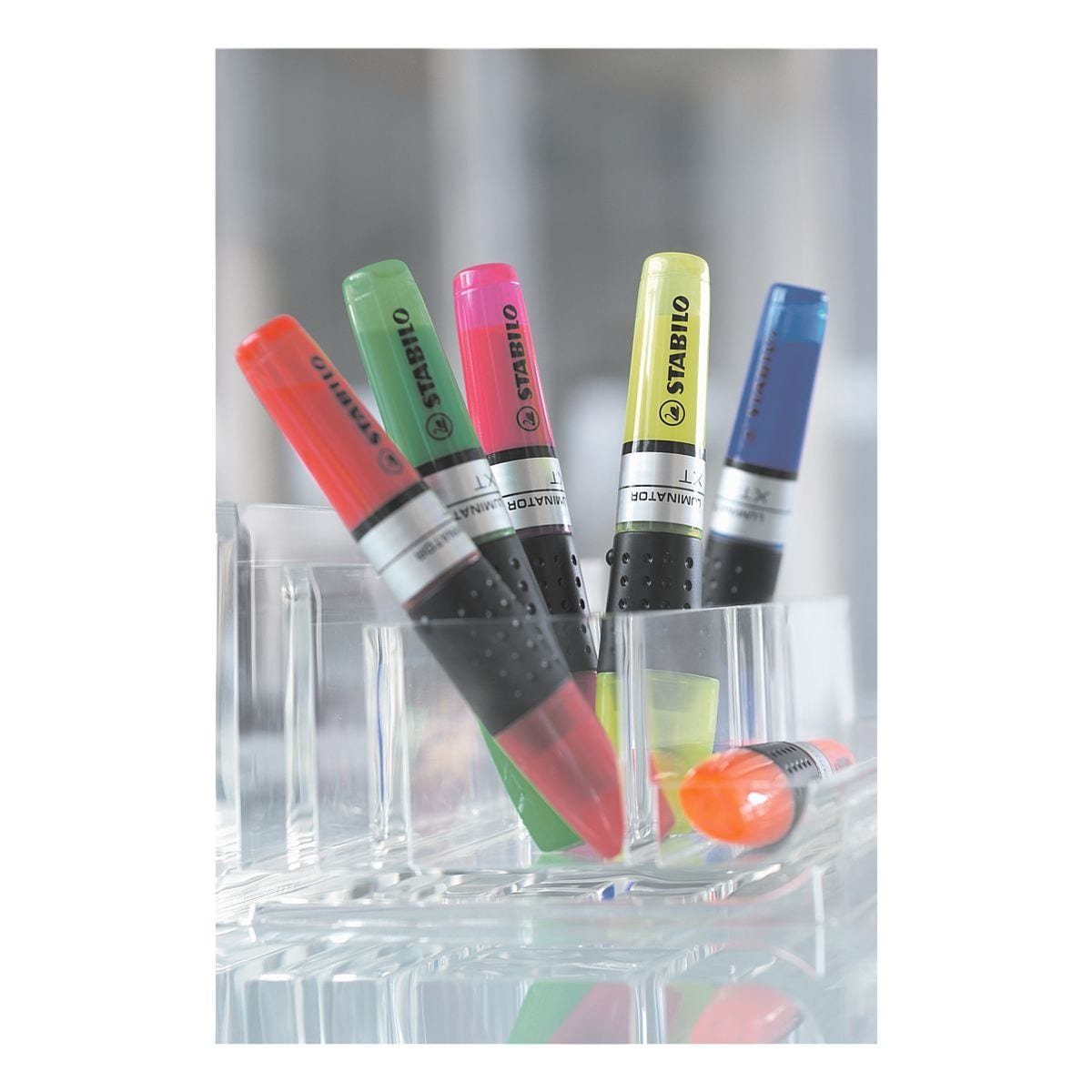 STABILO grün, blau, rot, orange, Marker langlebige Luminator®, Textmarker (6-tlg), gelb, rosa