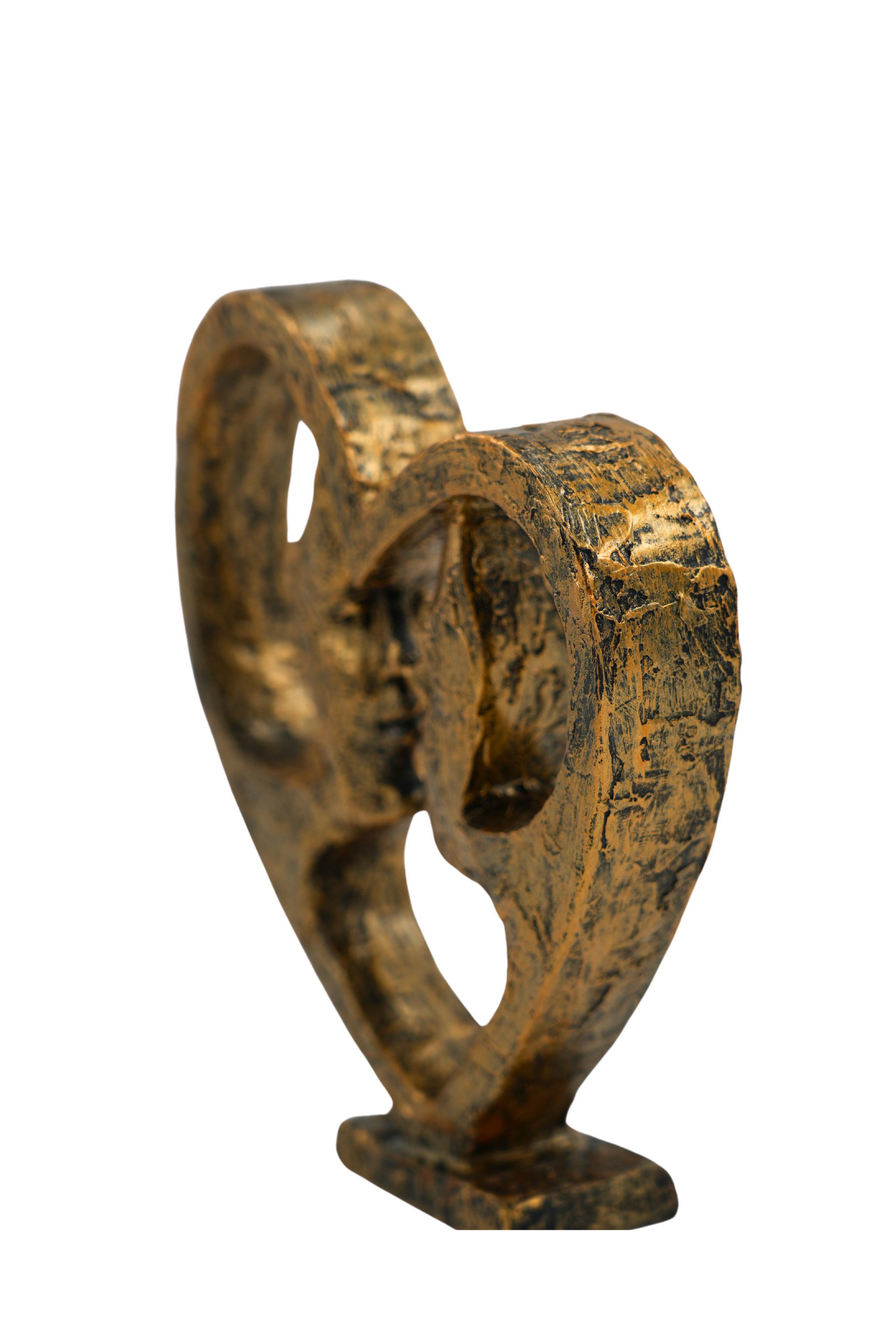 MF Skulptur Skulptur Ewige Liebe Gold Liebende Gesichter 21 cm (1 St)