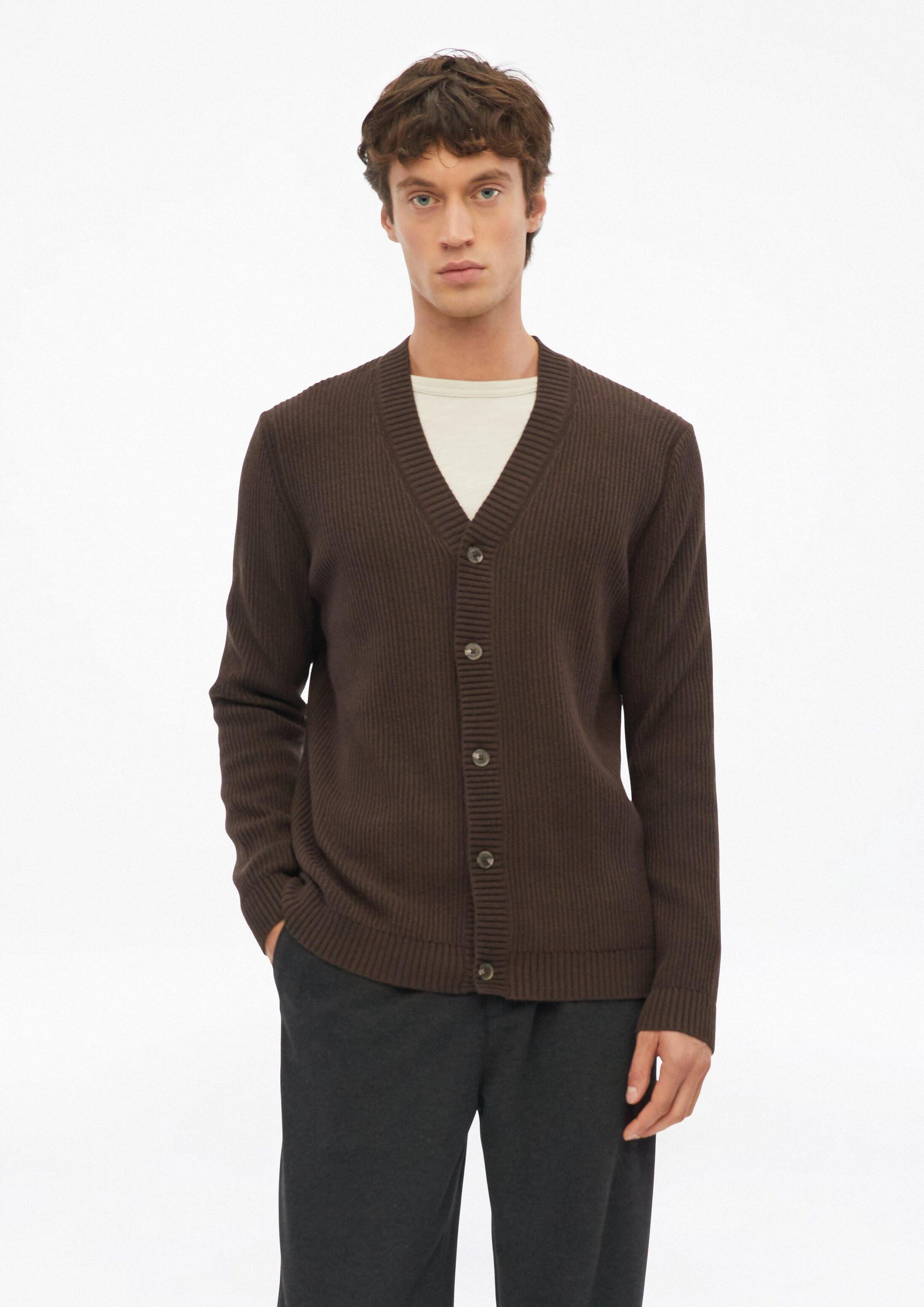 s.Oliver T-Shirt Strickjacke Weiche Strickjacke mit Rippstruktur