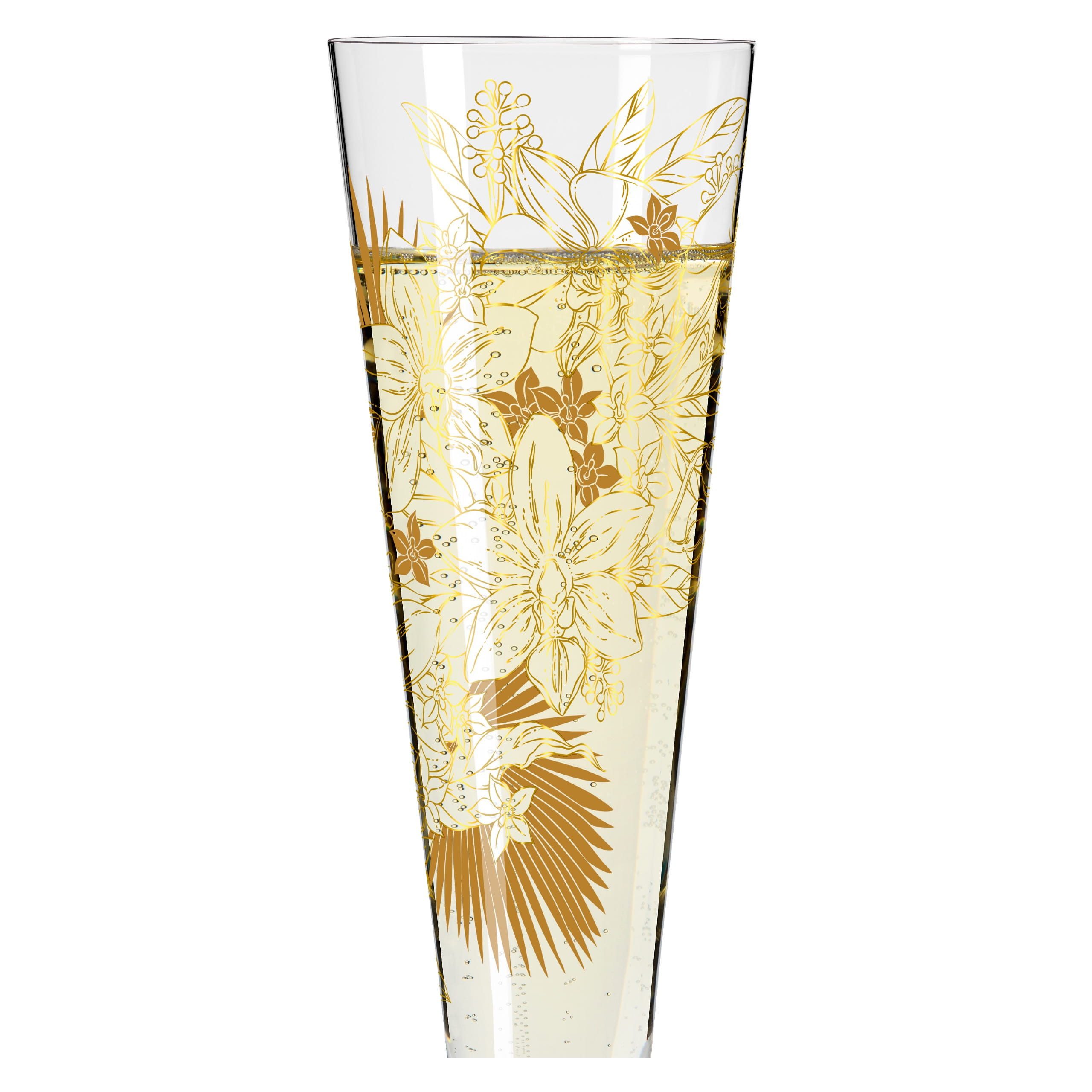 Ritzenhoff Champagnerglas Goldnacht, Kristallglas