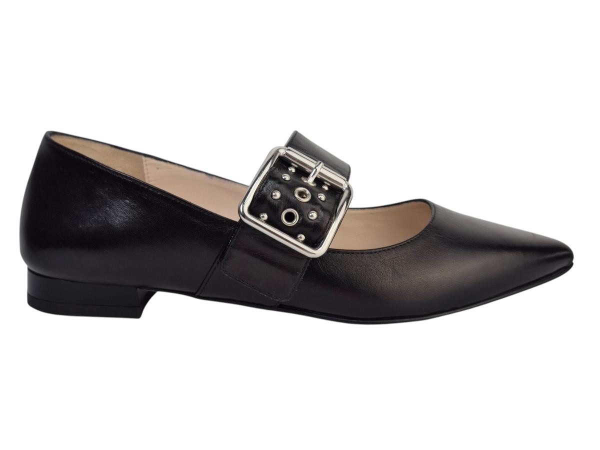 schwarz Spange Hochfrontpumps