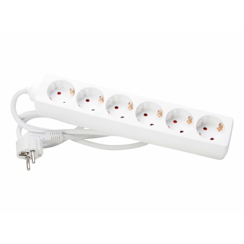 Kopp Kopp 6-fach Steckdosenleiste 1,4m 90° weiss Mehrfachsteckdose (Sechs Steckdosenanschlüsse, 1,4 m Zuleitung, Winkelstecker 90°, Mit Überspannungsschutz, Erhöhter Personenschutz, Überspannungsschutz, Erhöhter Personenschutz, Kabellänge 1.4 m), Überspannungsschutz und erhöhter Personenschutz
