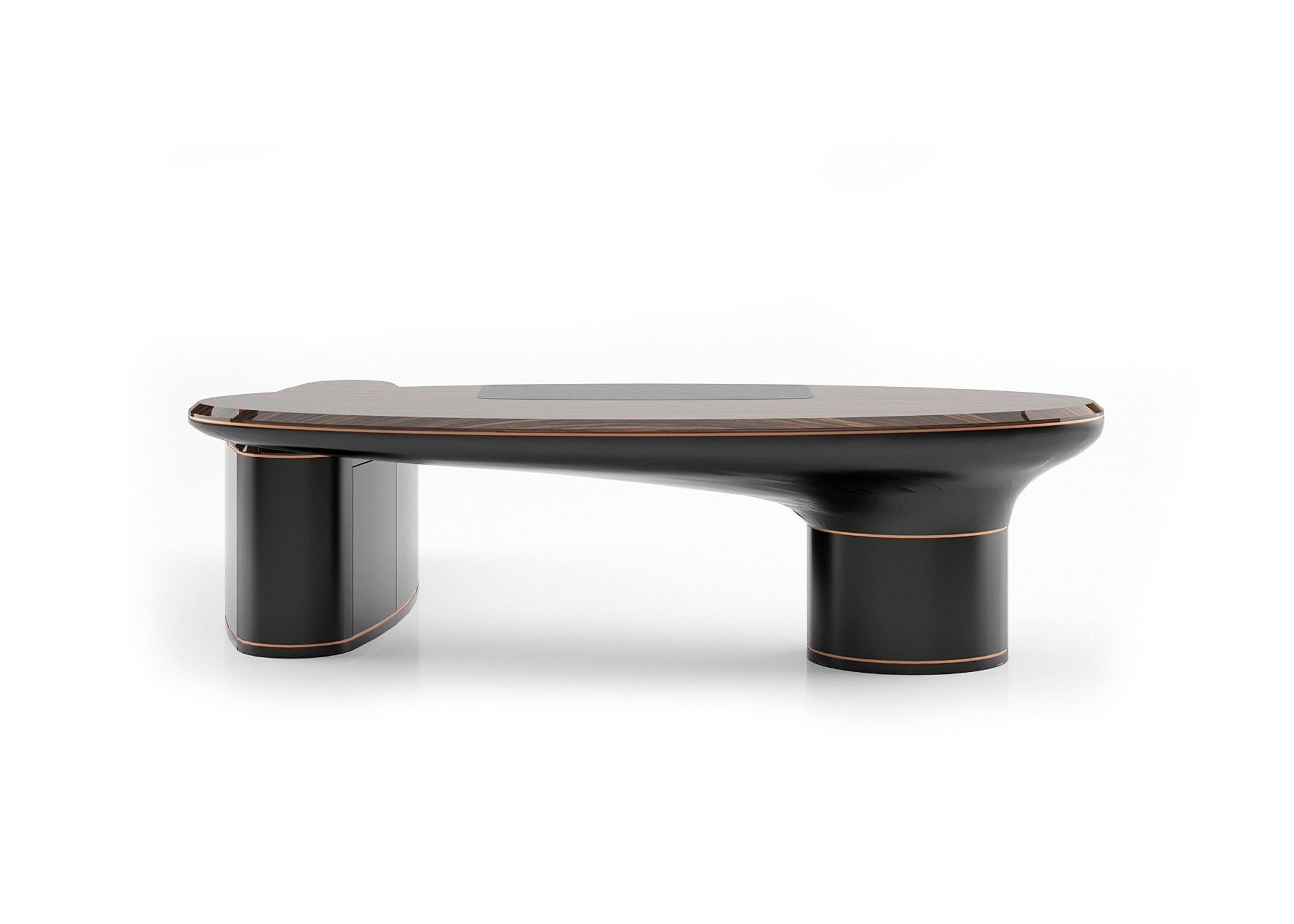 Xlmoebel Schreibtisch Moderner Holzschreibtisch in Braun mit praktischen Schubladen (1-St), Made in Europa