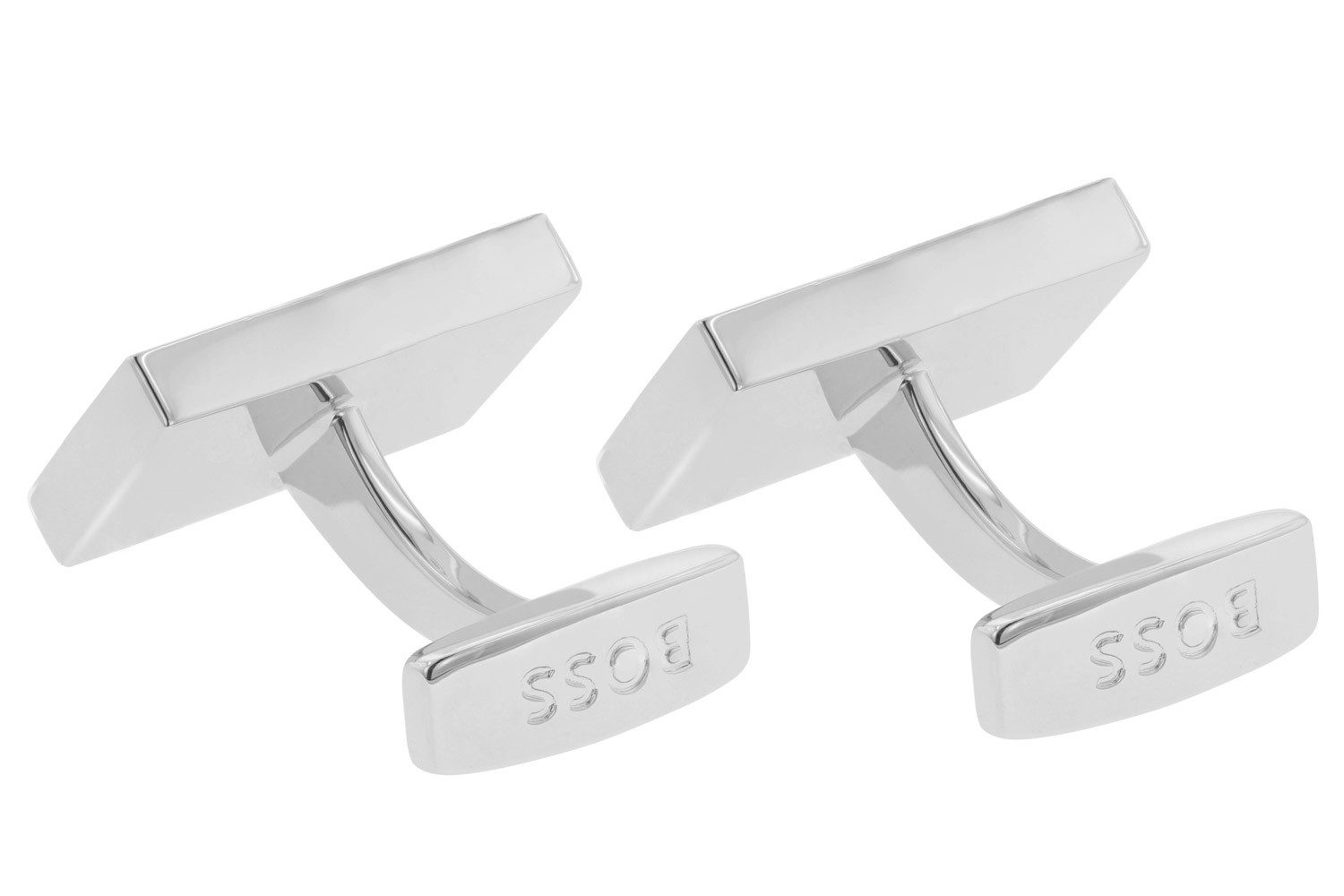 BOSS Manschettenknöpfe Silberfarben B-Iconicdet günstig online kaufen