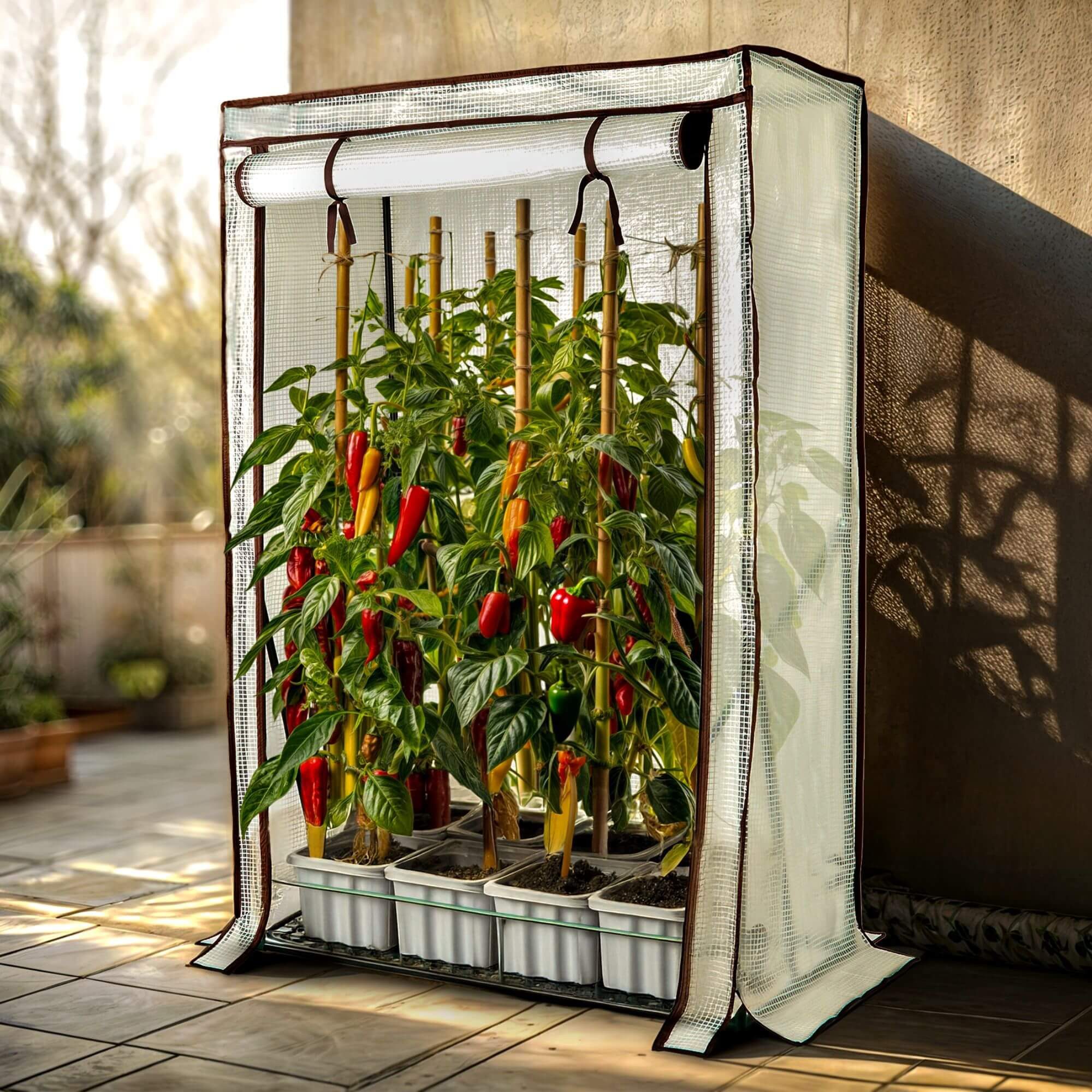 Arebos Tomatengewächshaus Treibhaus Frühbeet Foliengewächshaus, BxTxH: günstig online kaufen