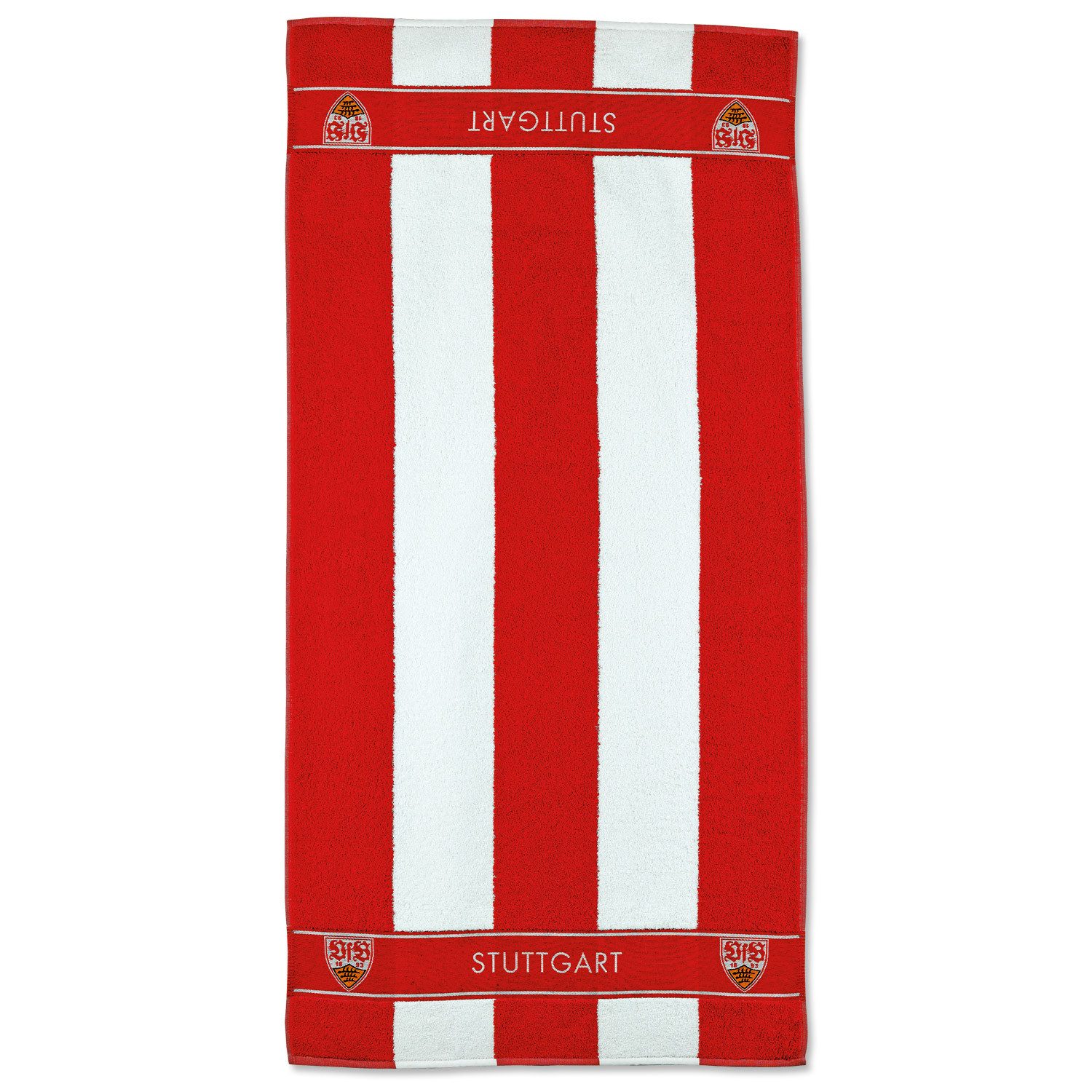 VfB Stuttgart Handtuch VfB Stuttgart Duschtuch Blockstreifen 70x140 cm