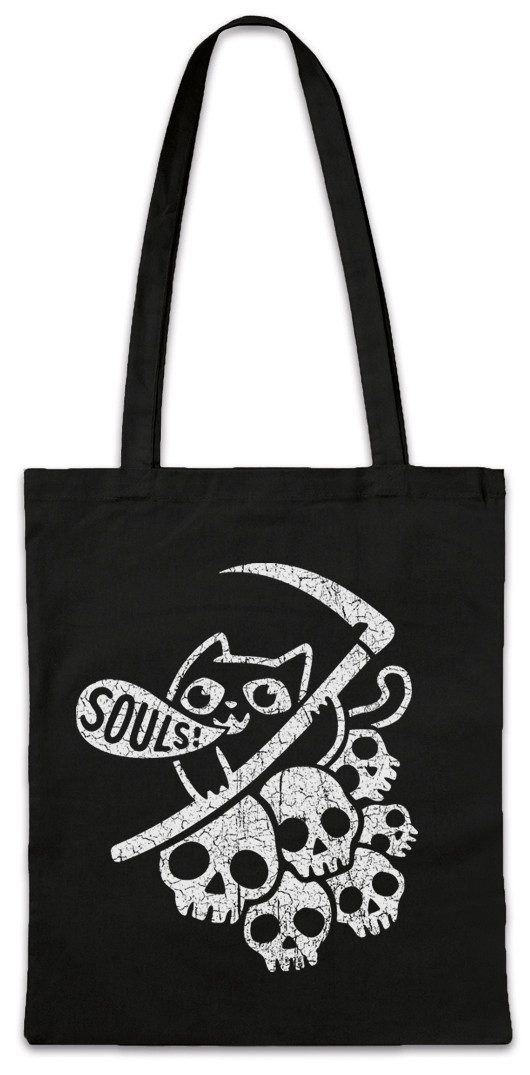 Beuteltasche Cat Reaper I Stofftasche Cats Reaper Schnitter Sensenmann Death Der