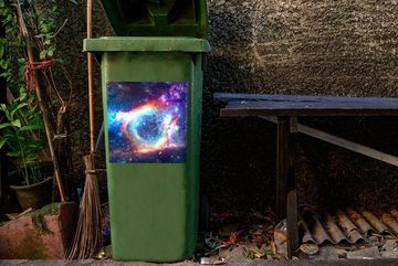 MuchoWow Wandsticker Weltraum - Regenbogen - Farben (1 St), Mülleimer-aufkleber, Mülltonne, Sticker, Container, Abfalbehälter
