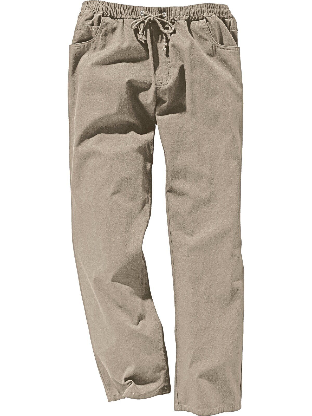 Jan Vanderstorm 5-Pocket-Hose mit rundum Gummibund beige DAAN