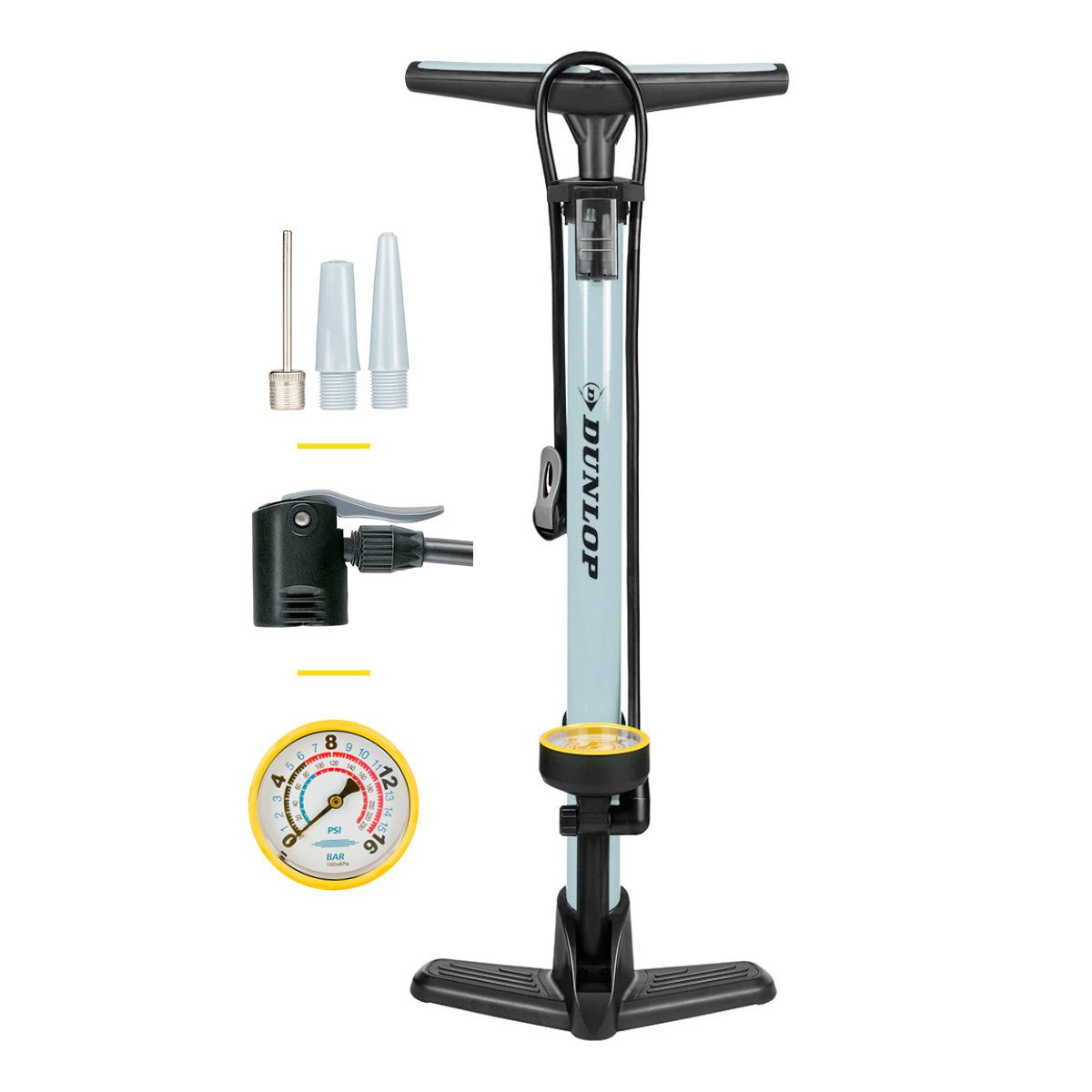 Dunlop Fahrradpumpe Dunlop Fahrradpumpe mit Manometer