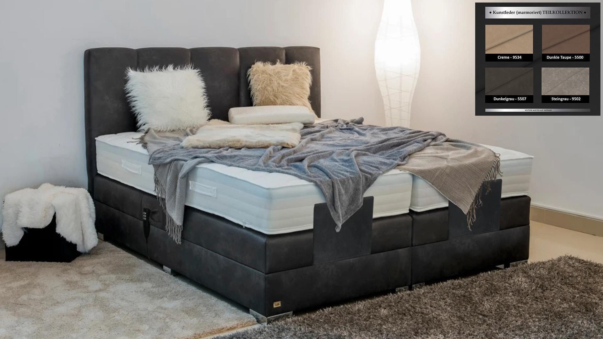 PAARA Boxspringbett Chicago elektrisch verstellbar mit Motor alles, mit einzigartigem Belüftungssystem