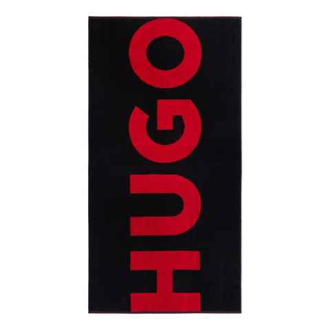 HUGO Badetuch Towel Corporate Logo, Baumwoll-Terry, mit plakativem Logo