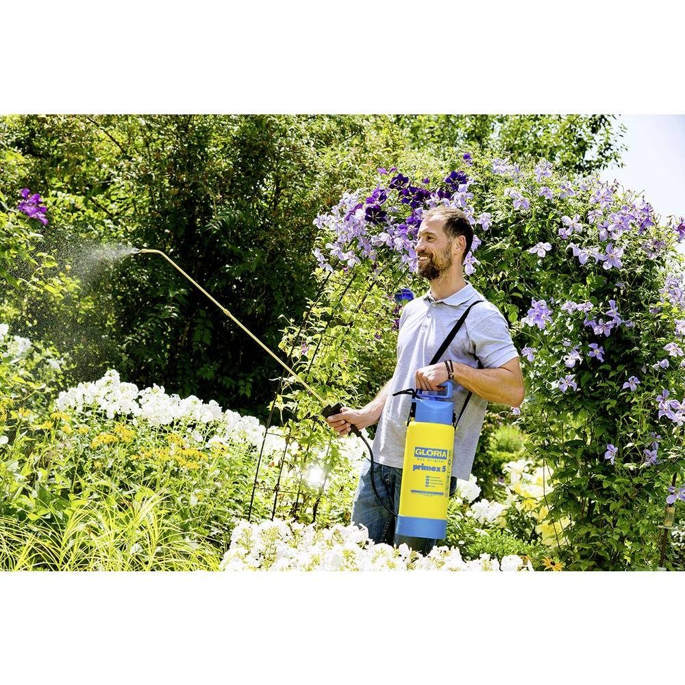 Gloria Drucksprühgerät Drucksprüher - 5 l Gartenspritze 000083.0000, Kompressoranschluss, Verlängerungsrohr