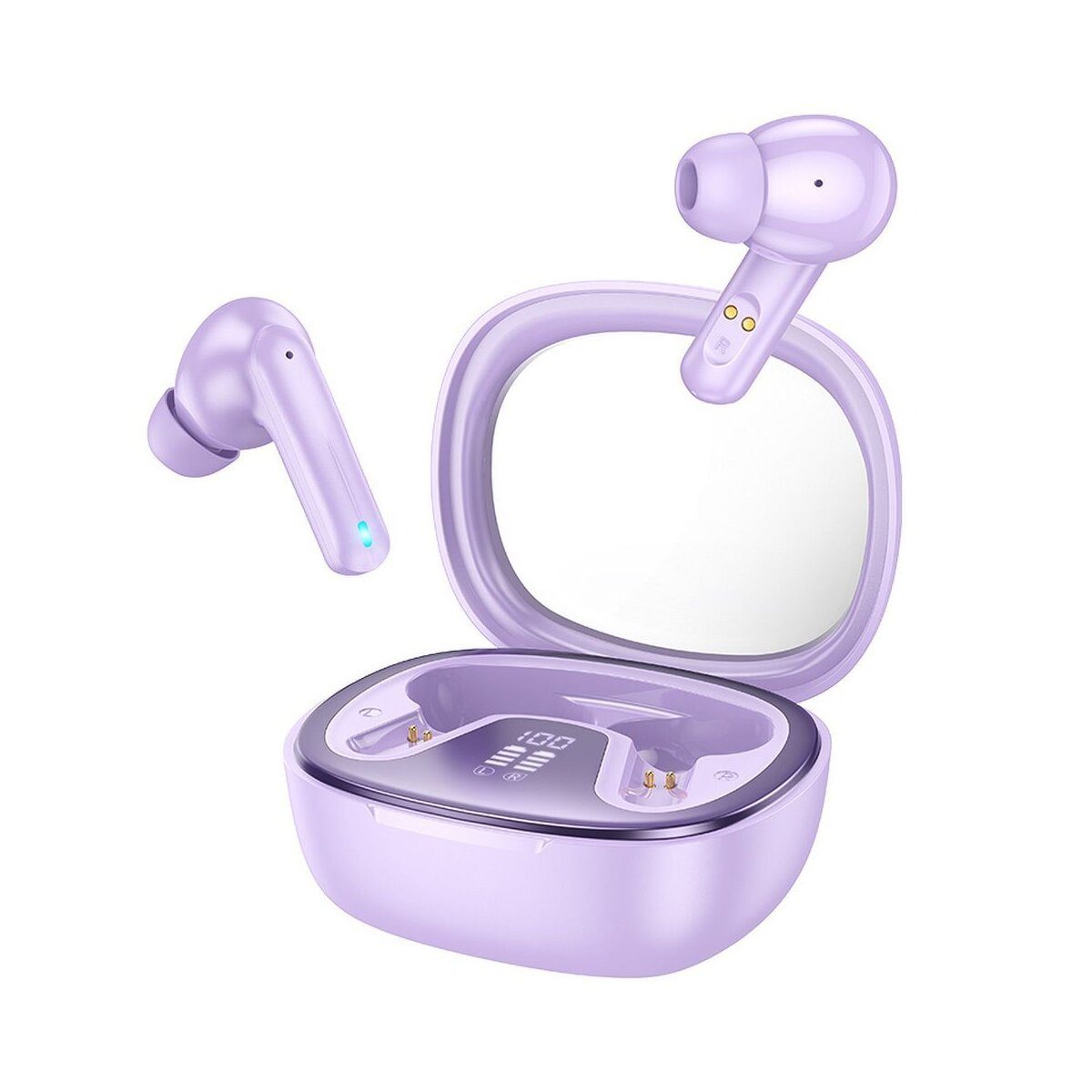 hoco. HOCO EQ6 TWS Bluetooth Kopfhörer kabellos In-Ear Lila Bluetooth-Kopfhörer