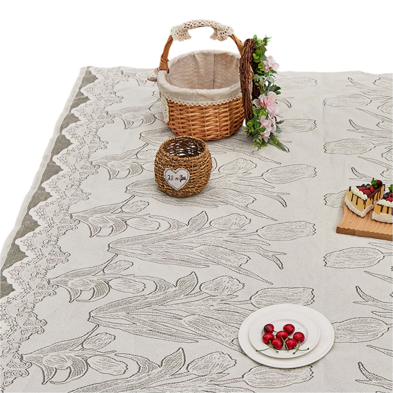 Picknickdecke Picknickmatte für den Außenbereich, hohle Campingdecke aus Spitze