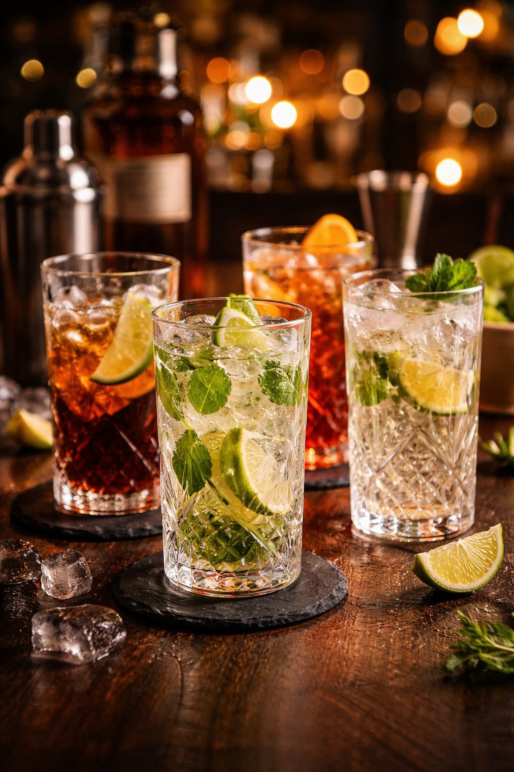 Mixcompany Longdrinkglas 6er Longdrink Gläser Set - 6x Kristall Design Glas