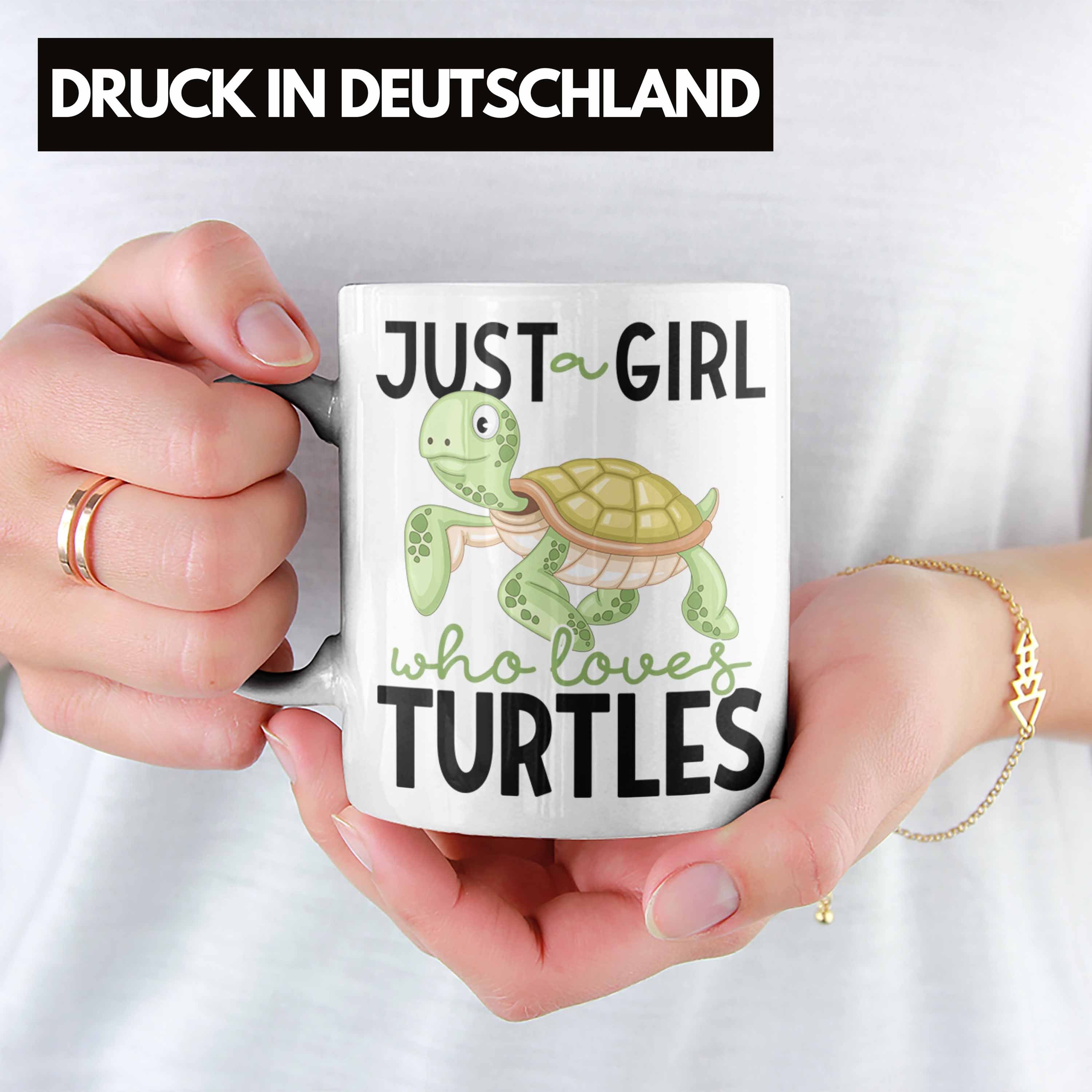 Trendation Tasse Schildkröten Tasse Geschenk Just A Girl Who Loves Turles