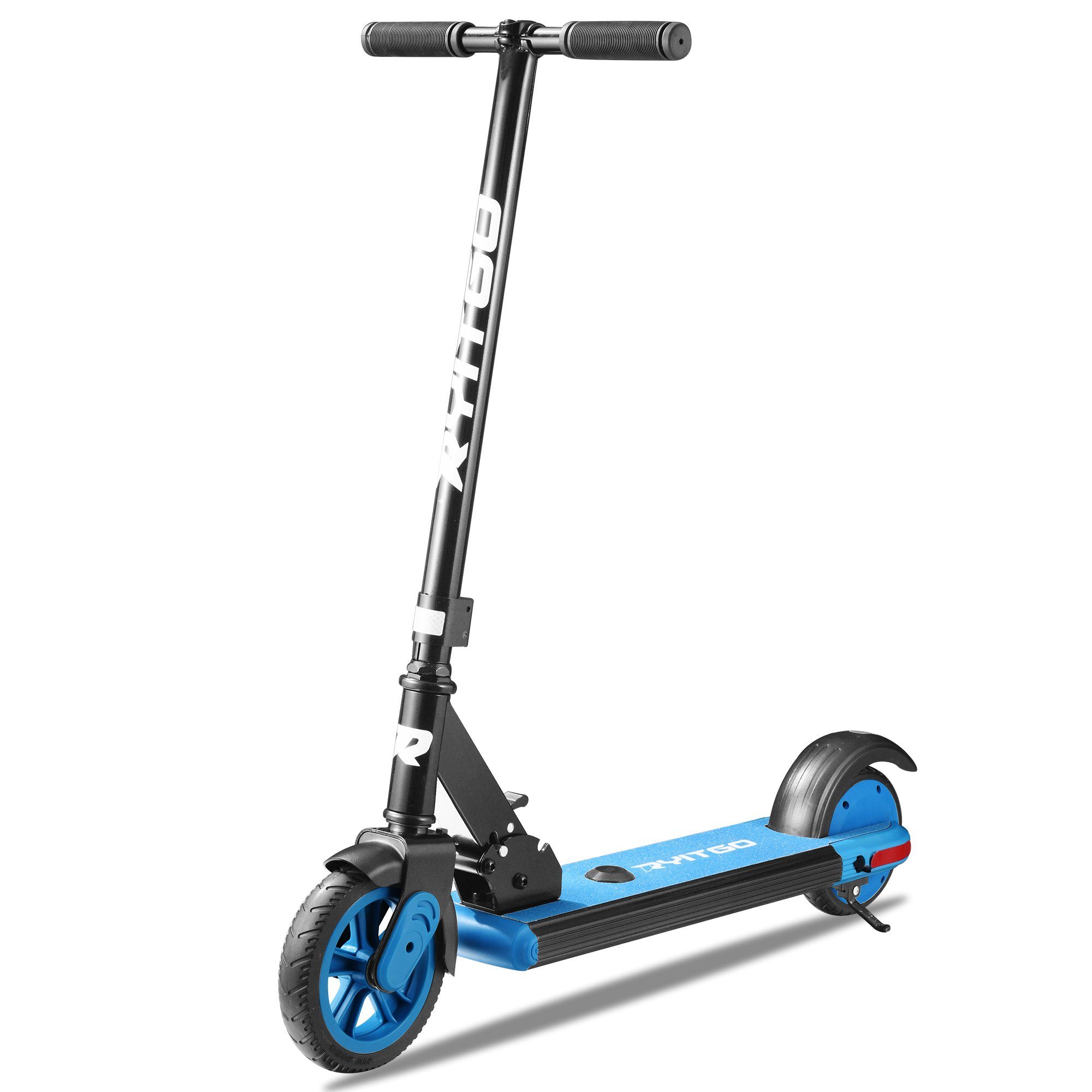 Scooter Cityroller SCHWARZ-BLAU Tretroller Roller Klappbar XXL Räder bis 75kg 
