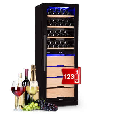 Klarstein Weinkühlschrank Barossa 123 Duo, für 123 Standardflaschen á 0,75l,2 Zonen Wein Flaschenkühlschrank Weintemperierschrank Weinschrank