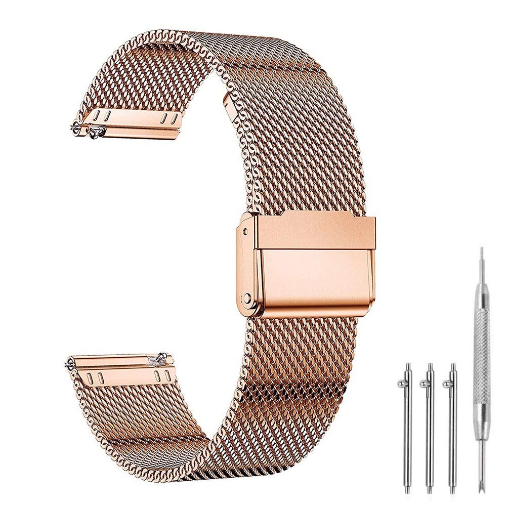 Sunicol Uhrenarmband 18/20/22mm Uhrenarmband,Mesh-Edelstahl,Interlock-Siche günstig online kaufen