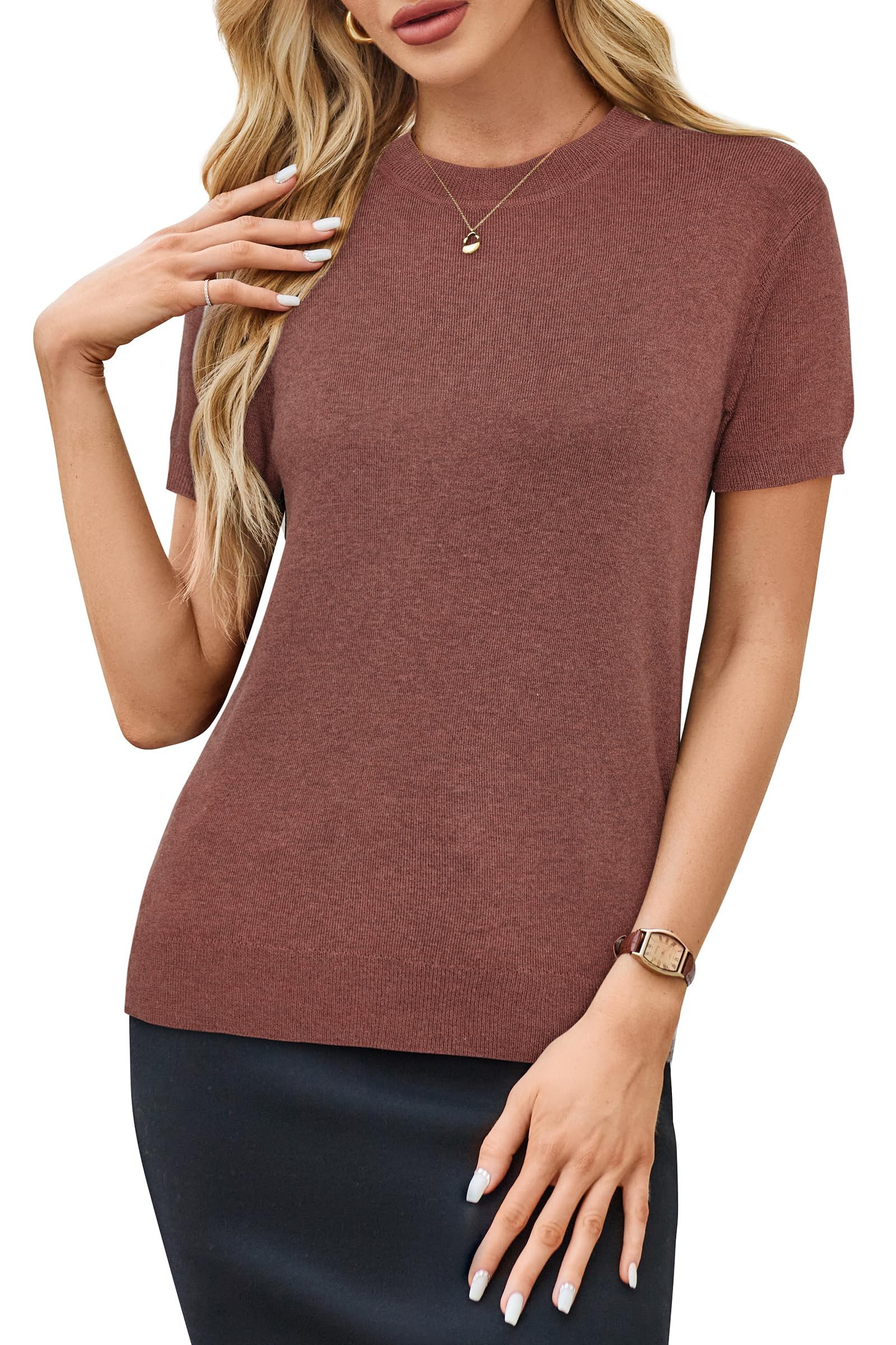 Arach&Cloz Strickpullover Damen Pullover Wolle Strickpullover Rundhals Stri günstig online kaufen