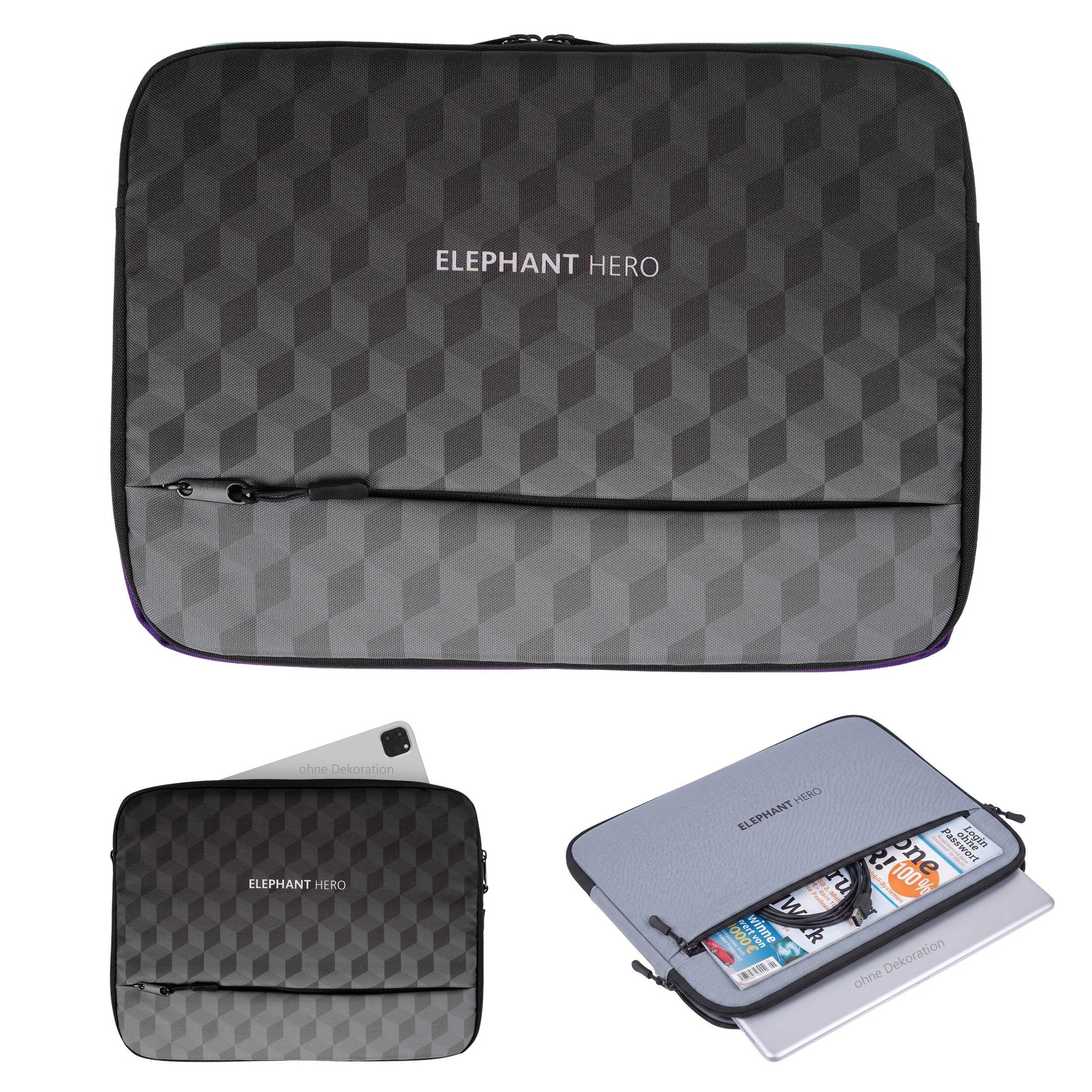 ELEPHANT Laptoptasche Laptophülle Polstertasche Sleeve, Schule Hero Signature Notebooktasche Schutzhülle für Laptop Tablet