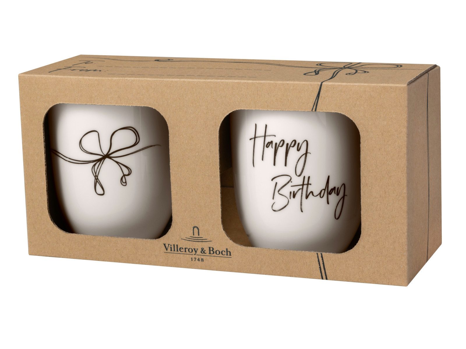 Becher Statement Henkelbecher Happy Birthday 0,29l Set 2tlg