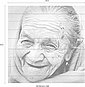 Home affaire Holzbild »Gesicht einer alten Frau«, 40/40 cm, Bild 3