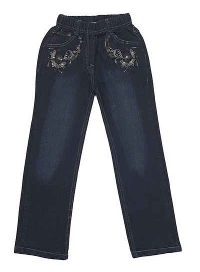 Girls Fashion Bequeme Jeans Bequeme Mädchen Jeans mit rundum Gummizug, M34
