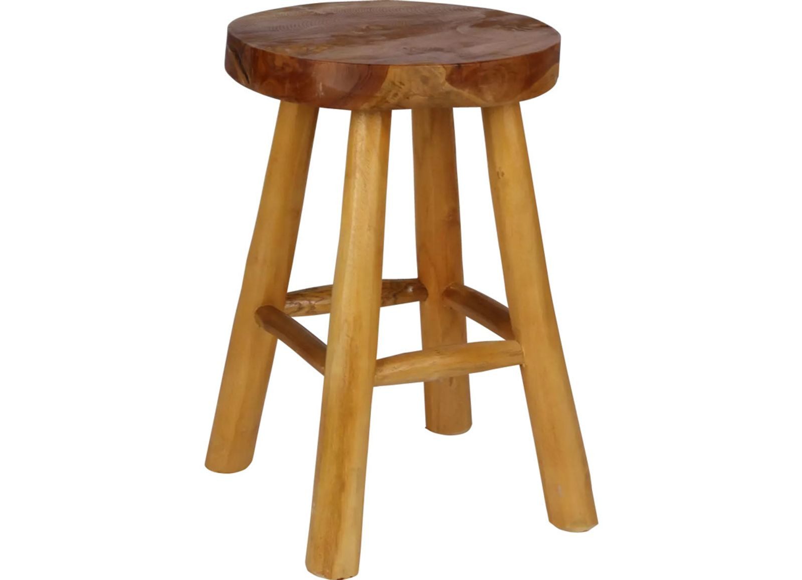 BURI Sitzhocker Rustikaler Teakholz Hocker Sitzhocker Holzhocker Blumenhocker. € 36,99