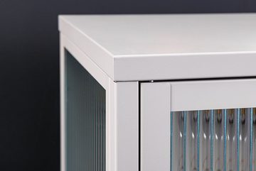 riess-ambiente Sideboard AMSTERDAM 105cm greige / transparent / gold (Einzelartikel, 1 St), Wohnzimmer · Sicherheitsglas · Metall · Kommode · Modern Design