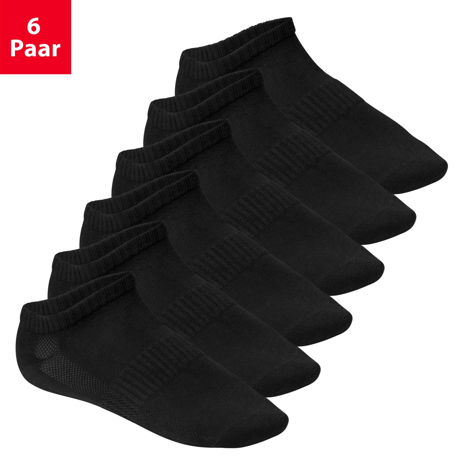 Sneakersocken Damen & Herren Fitness Sneaker Socken (6 Paar) Mesh-Strick
