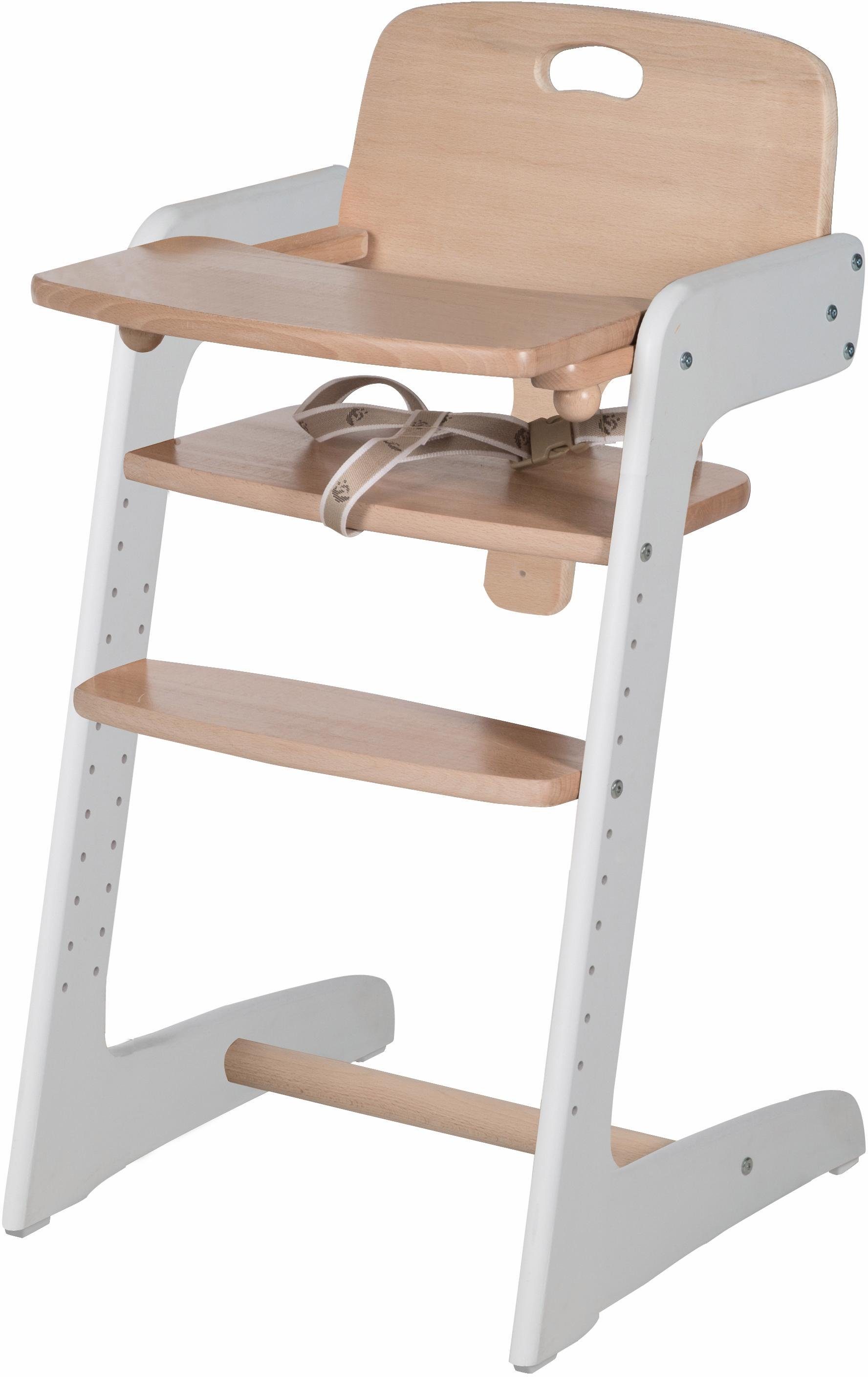 Möbel Babymöbel roba® Hochstuhl Treppenhochstuhl, Kid Up, natur/weiß, aus Holz