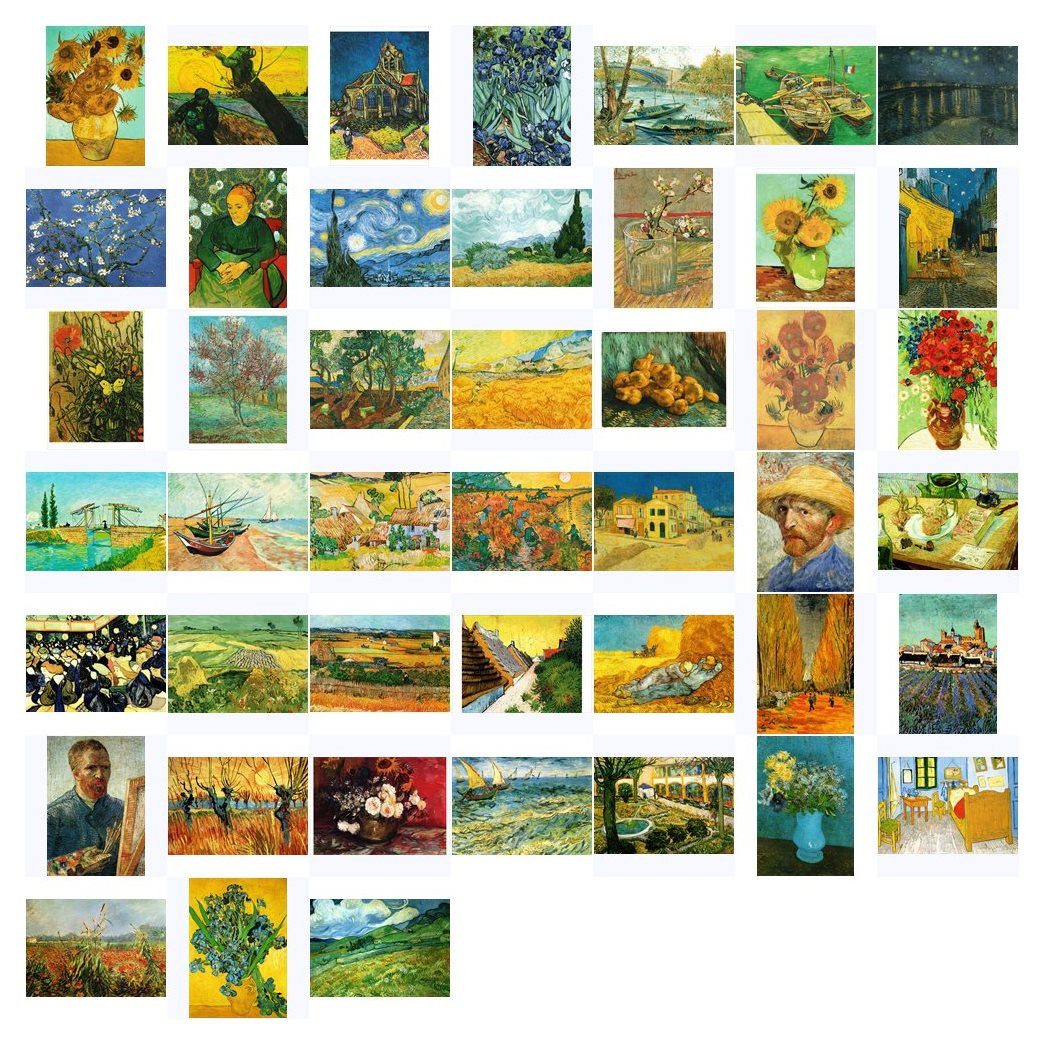 postkarten-universum.de Postkarte Kunstkarten-Komplett-Set Vincent van Gogh