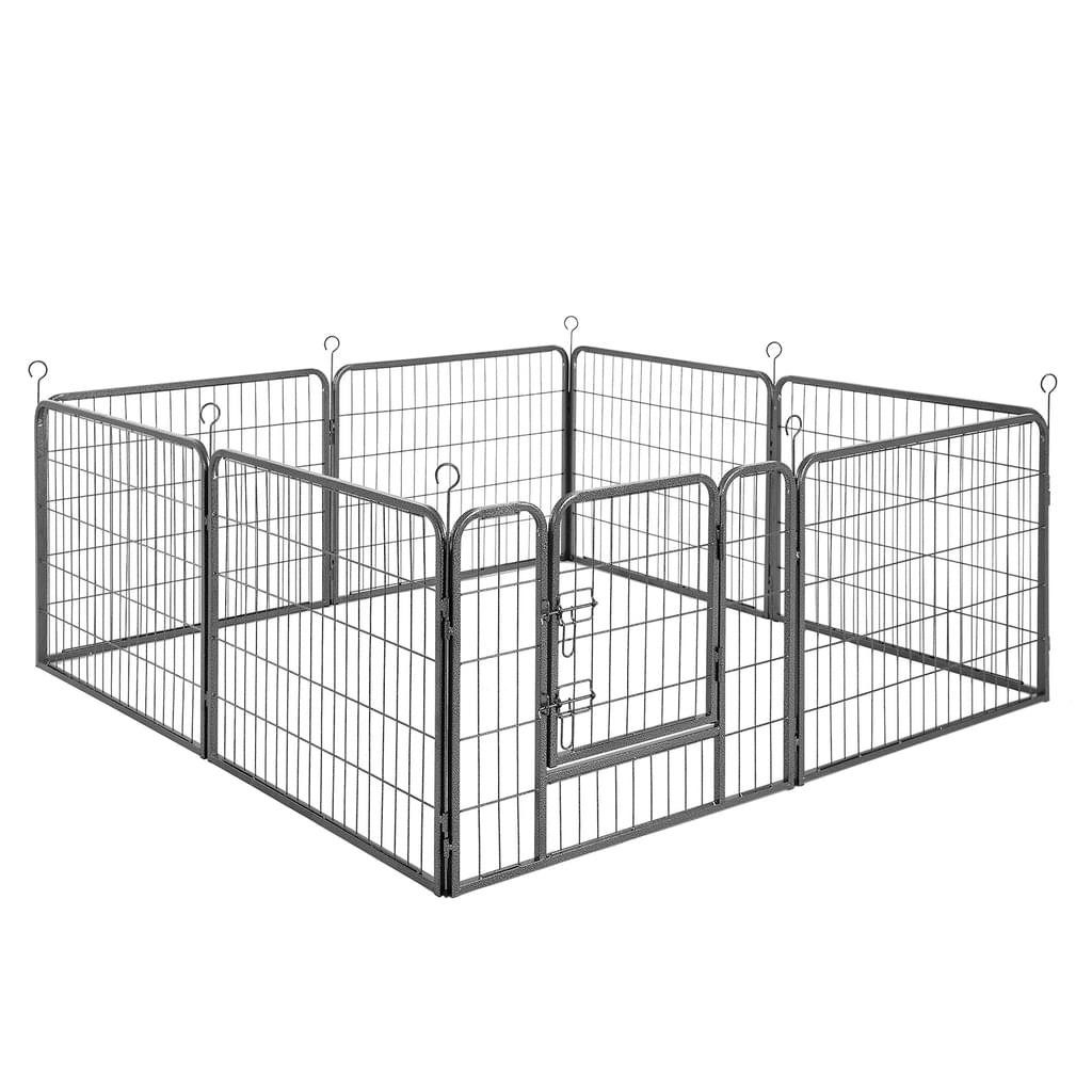 FEANDREA Freigehege DIY-Laufstall, mit 8 Gitterplatten, 2 L-förmigen Riegeln, Transportabel von FEANDREA