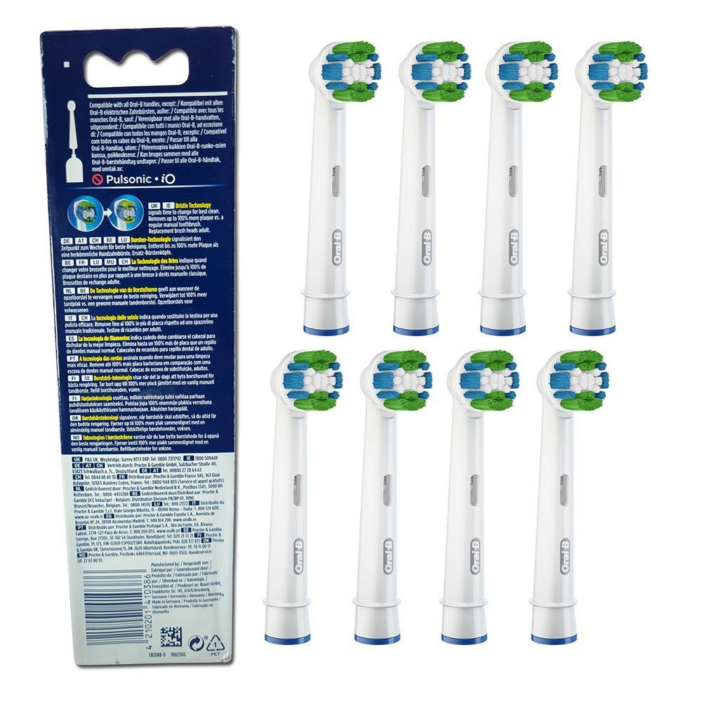 Zahnbürsten Precision c iO) mit (außer Clean allen Pro Passform von Pulsoni & 1x8er, Garantierte Oral-B Oral-B Aufsteckbürsten