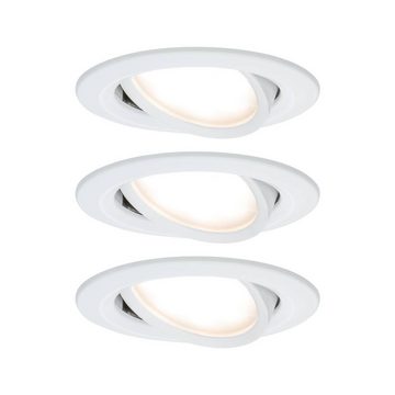 Paulmann LED Einbauleuchte LED Einbauleuchte 3-Step-Dim Nova Coin Basisset, Dimmbar über Lichtschalter, Schwenkbar, Geringe Einbautiefe