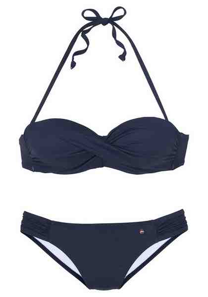 s.Oliver RED LABEL Beachwear Bügel-Bandeau-Bikini mit Raffung