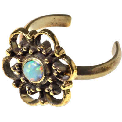 viva-adorno Zehenring Fußschmuck Messing verstellbar Vintage Ethno Antik Style