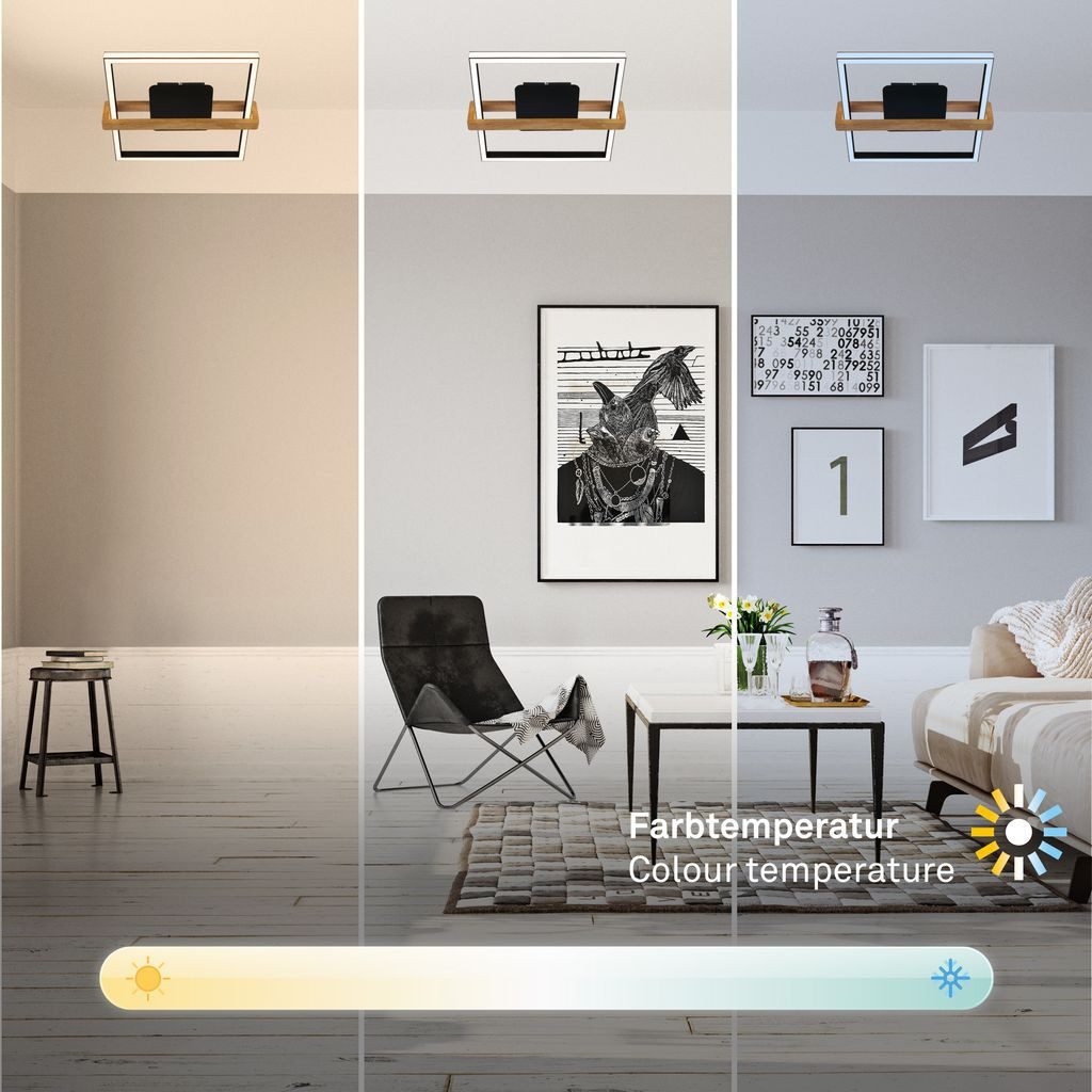 Briloner Leuchten LED Deckenleuchte 3768015, Dimmfunktion, LED fest integriert, 2700K - Extra-Warmweiß