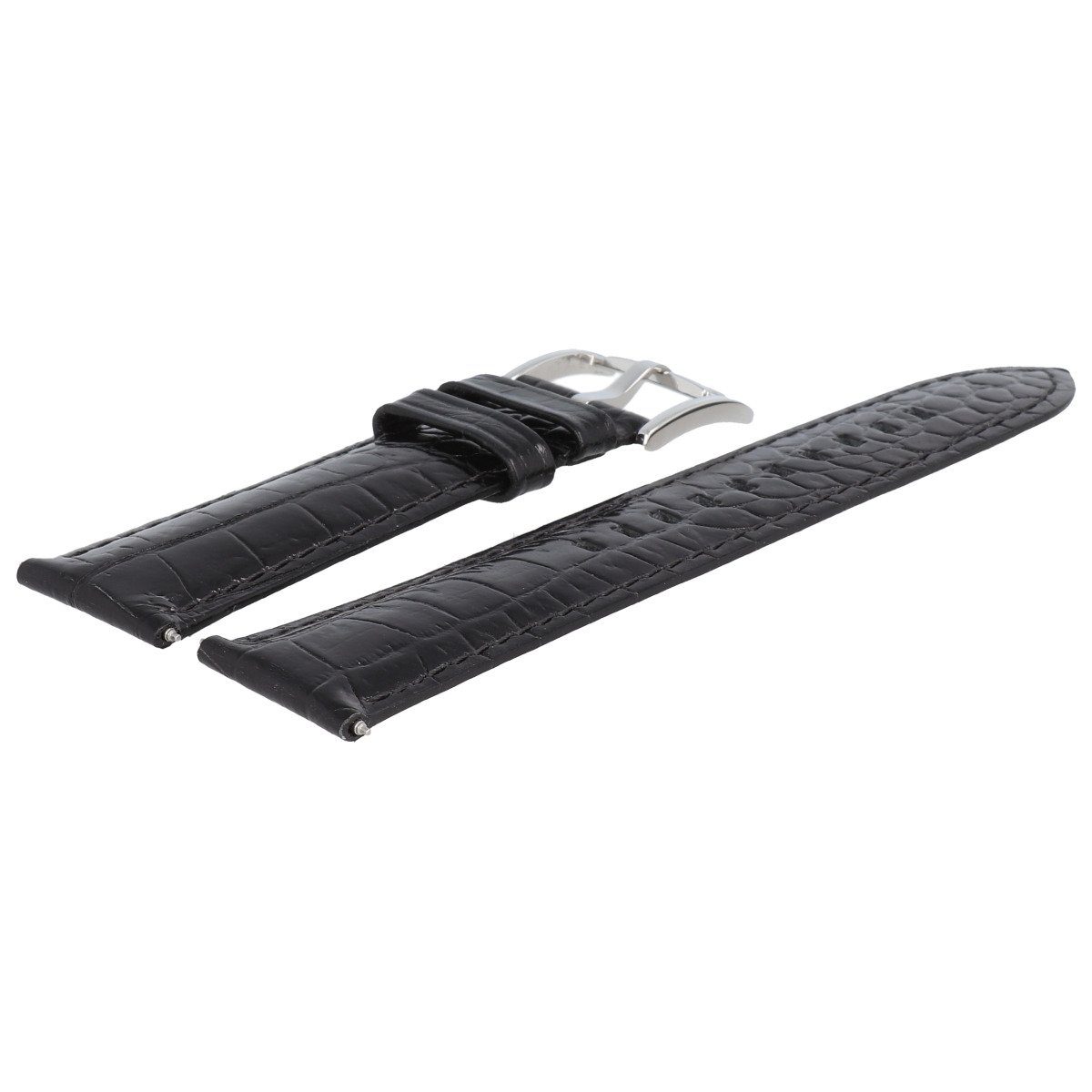 22mm Uhrenarmband AR-2411 Emporio Armani Leder Schwarz