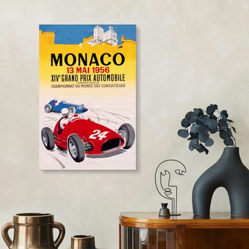 Posterlounge Forex-Bild Vintage Travel Collection, Großer Preis von Monaco 1956 (französisch), Vintage Illustration