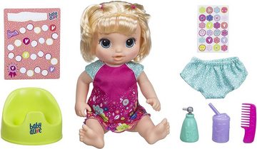 Hasbro Babypuppe Baby Alive - Töpfchentanz (Blondhaarig), Funktionspuppe - kann sprech (Spar-Set), mit lebensechten Funktionen
