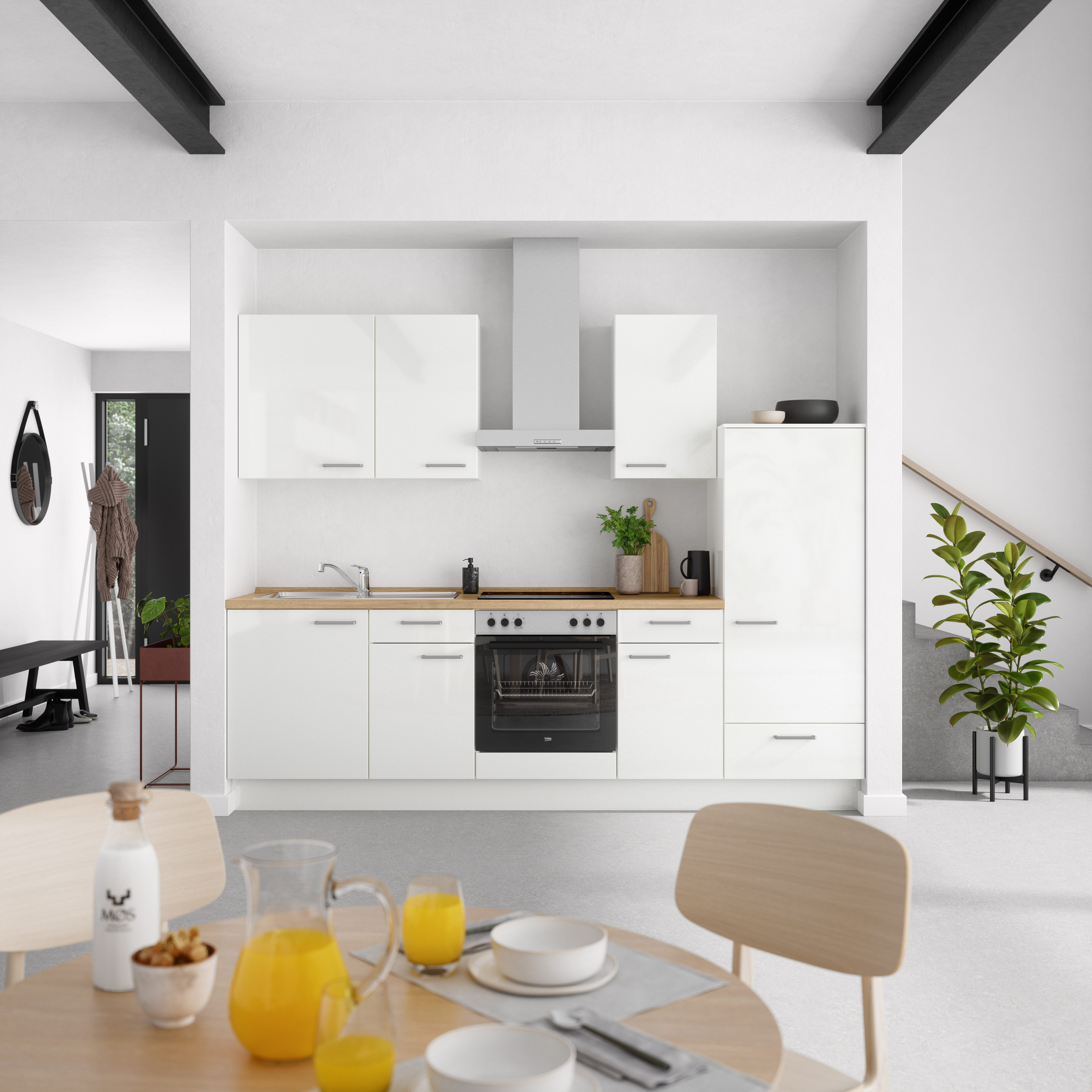 nobilia® Küchenzeile "Flash I", NEU: individuell anpassbar mit gratis Profi-Beratung, vormontiert, Breite 270 cm, Ausrichtung wählbar, wahlw. mit E-Geräten